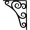 Ekena Millwork Tristan Wrought Iron Bracket, (Triple center brace), Powder Coated Black 2"W x 10"D x 12"H BKTM02X10X12TTN - alternate 3